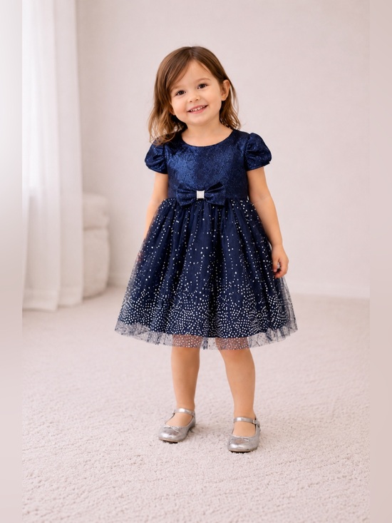 Blueberi Boulevard Other - NWT Blueberi Boulevard Girls Sparkle Tulle Dress Shimmer  Festival Dark Fairy 2T